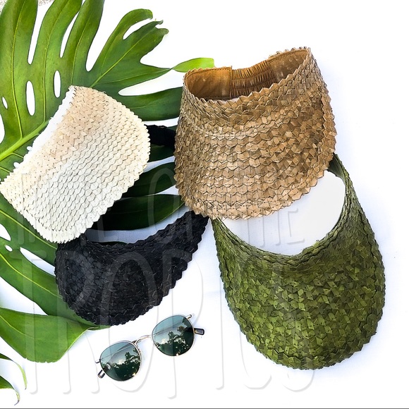 Baha Straw Visor / Free People Hat / Island Hopper - Picture 2 of 7